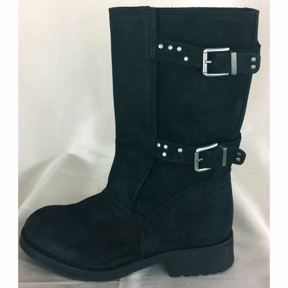 Diesel Oiled Suede/Leather Moto Boots - Picture 8 of 16